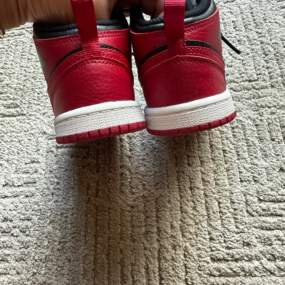Nike Air Jordan Kids Black & Red High-Top Sneakers